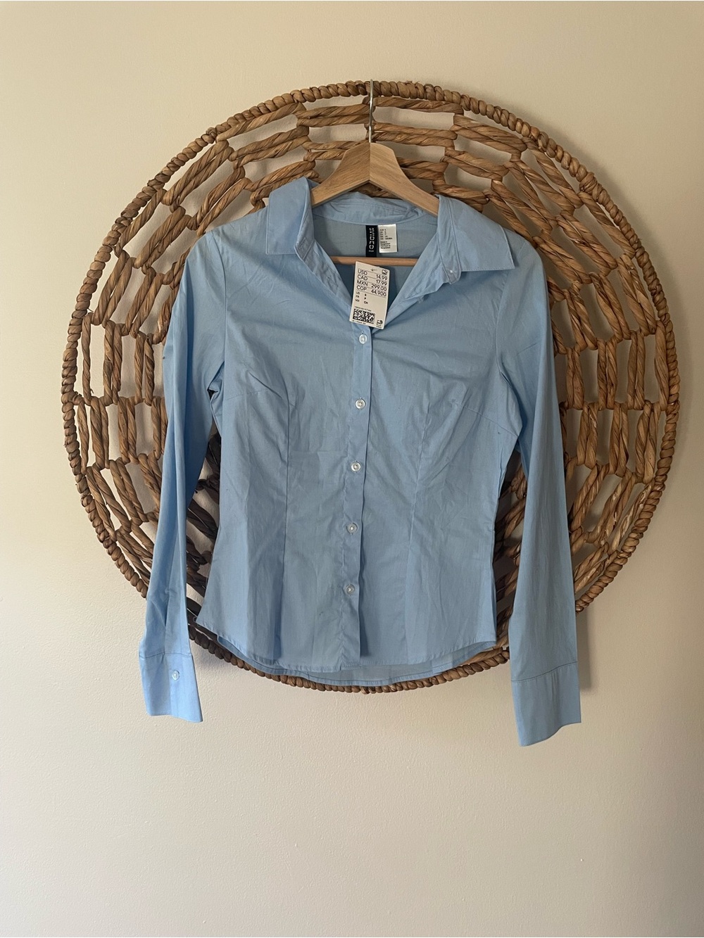 H&M Light Blue Button-Down Shirt